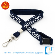 Customized Logo Tubular Screen Printed Lanyards with Safety Lock in High Quality